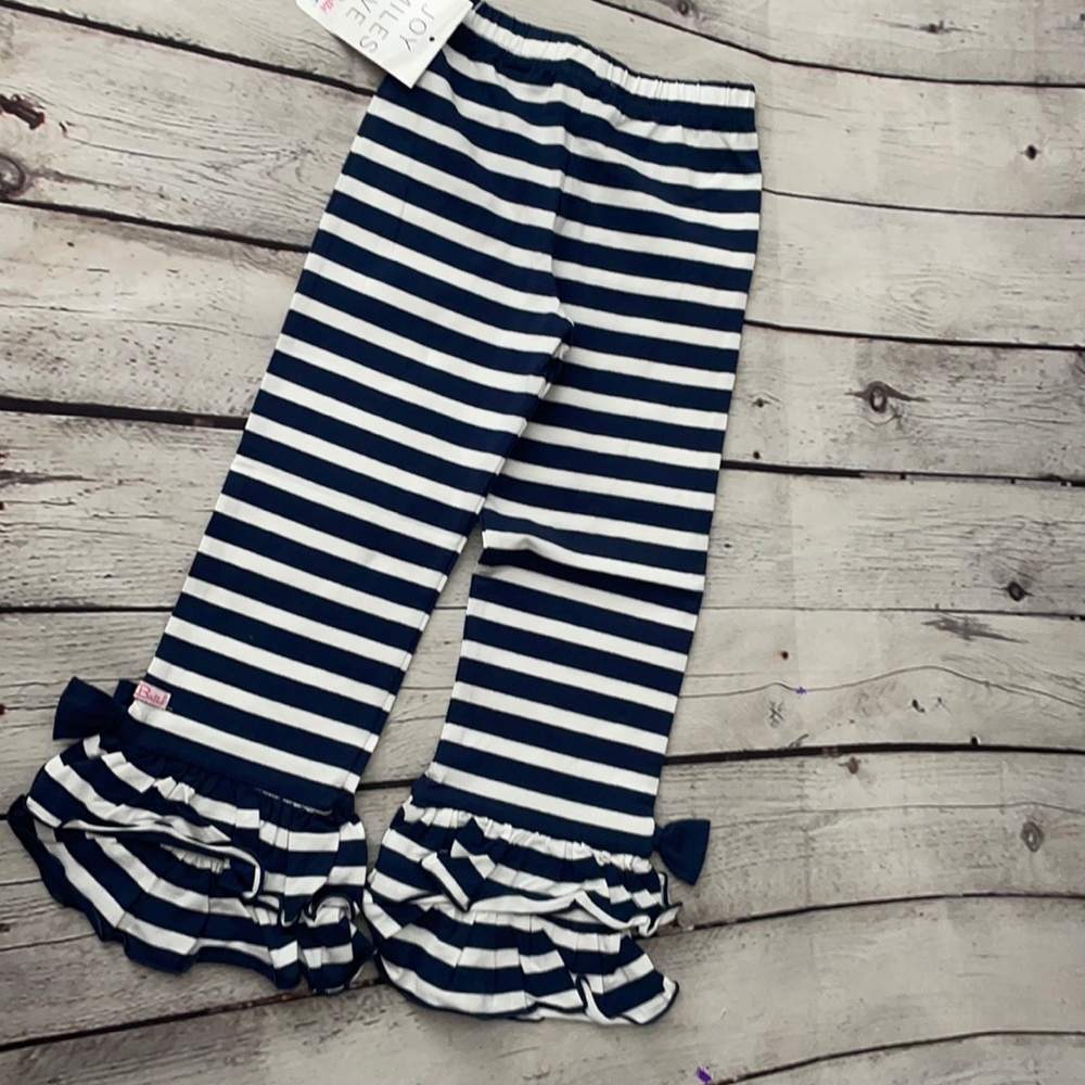 Ruffle Butts Navy stripe Everyday Flare Pants